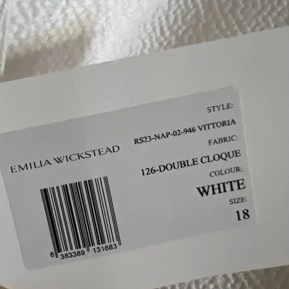 Emilia Wickstead Bridal Cloque Column Wedding Gown UK18 US14 NWT Retail $4200 - Picture 7 of 15
